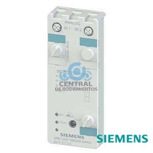 Módulo compacto AS-i K60 analógico 2AI, IP67 2 entradas, resistor PT100, Ni100, 0..600 Ohm para sensores a 4 hilos 2 x conector hembra M12 La placa de montaje 3RK1901-0CA00 debe pedirse por separado