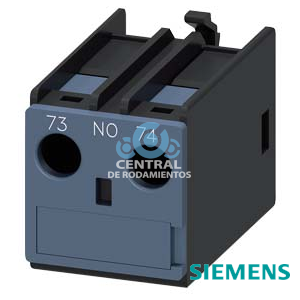 bloque de contactos auxiliares, por el frente, 1 NA, 73/74, circuito: 1 NA, entrada de cables por arriba, borne de tornillo, para contactores 3RT2 y contactores auxiliares 3RH2