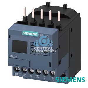 relé de vigilancia, adosable a contactor 3RT2, Tamaño S00 Standard, ajuste digital Vigilancia de corriente aparente/activa 1,6-16 A, 20-400 Hz, trifásico Alimentación 24-240 V AC/DC 1 conmutado, 1 salida estática para alarmas y advertencias Vigilancia de rebase por exceso o defecto de la intensidad pérdida de fase, rotura de hilo secuencia de fases corriente de defecto corriente de bloqueo Advertencia y umbrales de alarma con o sin memoria de fallos Retardo de arranque 0-99 s Supresión de picos perturbadores 0-30 s Pausa tras error 0-300 min sistema de(*)