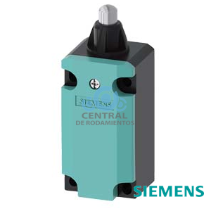 interruptor de posición caja metálica 40 mm según DIN EN 50041 Conexión del aparato 1x (M20 x 1,5) 1NA/1NC contactos de acción brusca vástago de rodillo con 3 mm de sobrecarrera vástago de acero inoxidable
