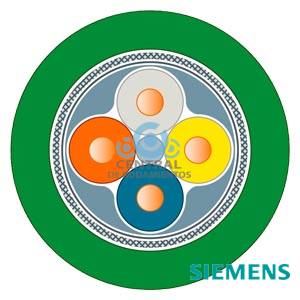 Industrial Ethernet FC TP Standard Cable, GP 2x2 (PROFINET tipo A), cable de instalación de par trenzado para conexión a IE FC RJ45 2x2, para uso universal, 4 hilos, apantallado Cat 5E, venta por metros, unidad de suministro máx. 4000 m, pedido mínimo 20 m