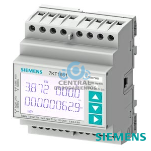 SENTRON, aparato de medida, 7KT PAC1600, LCD, L-L: 400 V, L-N: 230 V, 5 A, equipo para perfil DIN, 3 fases, Modbus RTU/ASCII, energía aparente/activa/ reactiva, autoalimentado, borne de tornillo