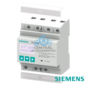 SENTRON, aparato de medida, 7KT PAC1600, LCD, L-L: 400 V, L-N: 230 V, 80 A, equipo para perfil DIN, 3 fases, Modbus RTU/ASCII + MID, energía aparente/activa/ reactiva, autoalimentado, borne de tornillo