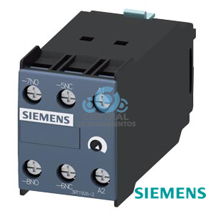 Con retardo electrónico, bloque de contactos auxiliares frontal rango de tiempo 0,5...10 s, 24 V AC/DC, 1 NA +1 NC, retardado a desexcitación, sin señal de control para 3RT1