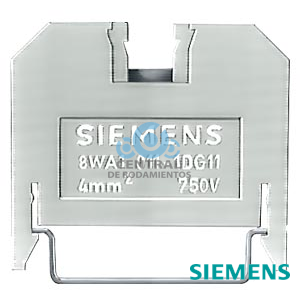 [8WA10111DG11] Borne de paso termoplástico Borne de tornillo en ambos lados borne sencillo, 6,5 mm, tam. 4