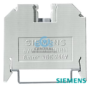 [8WA10111DH11] Borne de paso termoplástico Borne de tornillo en ambos lados borne sencillo, 8mm, tam. 6