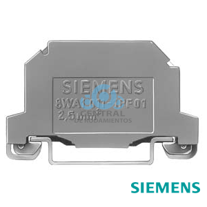 [8WA10111PF00] Borne PE, 2 bornes de tornillo verde-amarillo, 6mm, tam. 2,5