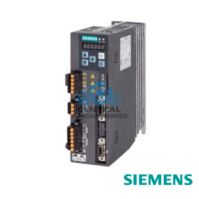 SINAMICS V90, con PROFINET Tensión de entrada: 200-240 V AC monofásico/trifásico – 15 %/+ 10 % 5,0 A/3,0 A 45-66 Tensión de salida: 0 – Tensión de entrada: 2,6 A 0-330 Hz Motor: 0,4 kW Grado de protección: IP20 Tamaño B, 55 × 170 × 170 (An × Al × P)