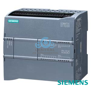 SIMATIC S7-1200, CPU 1214C, CPU compacta, AC/DC/relé, E/S integradas: 14 DI 24 V DC; 10 DO, relé 2 A; 2 AI 0-10 V DC, alimentación: AC 85-264 V AC con 47-63 Hz